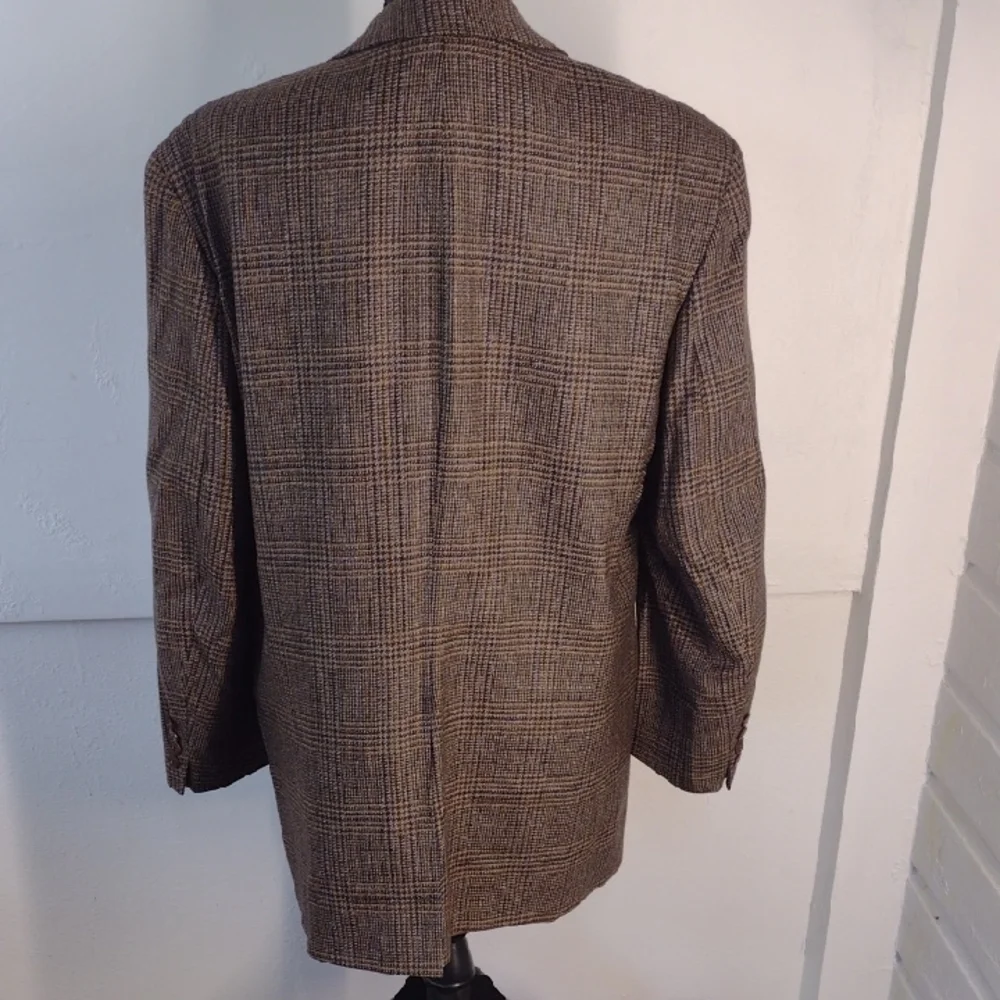 Ralph Lauren Brown Wool Glen Plaid Sport Coat